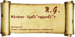 Minker Gyöngyvér névjegykártya